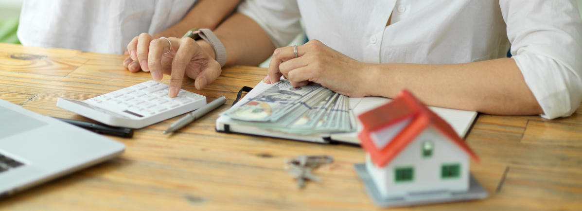 A person working on a tablet.
