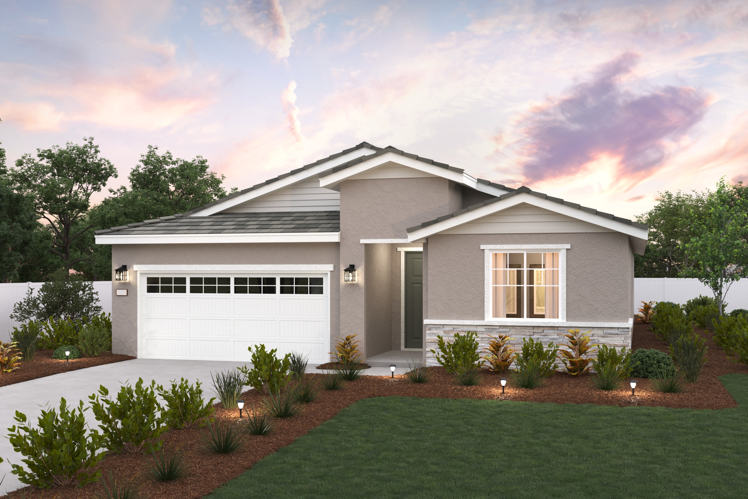 A house with a lawn and a large yard.