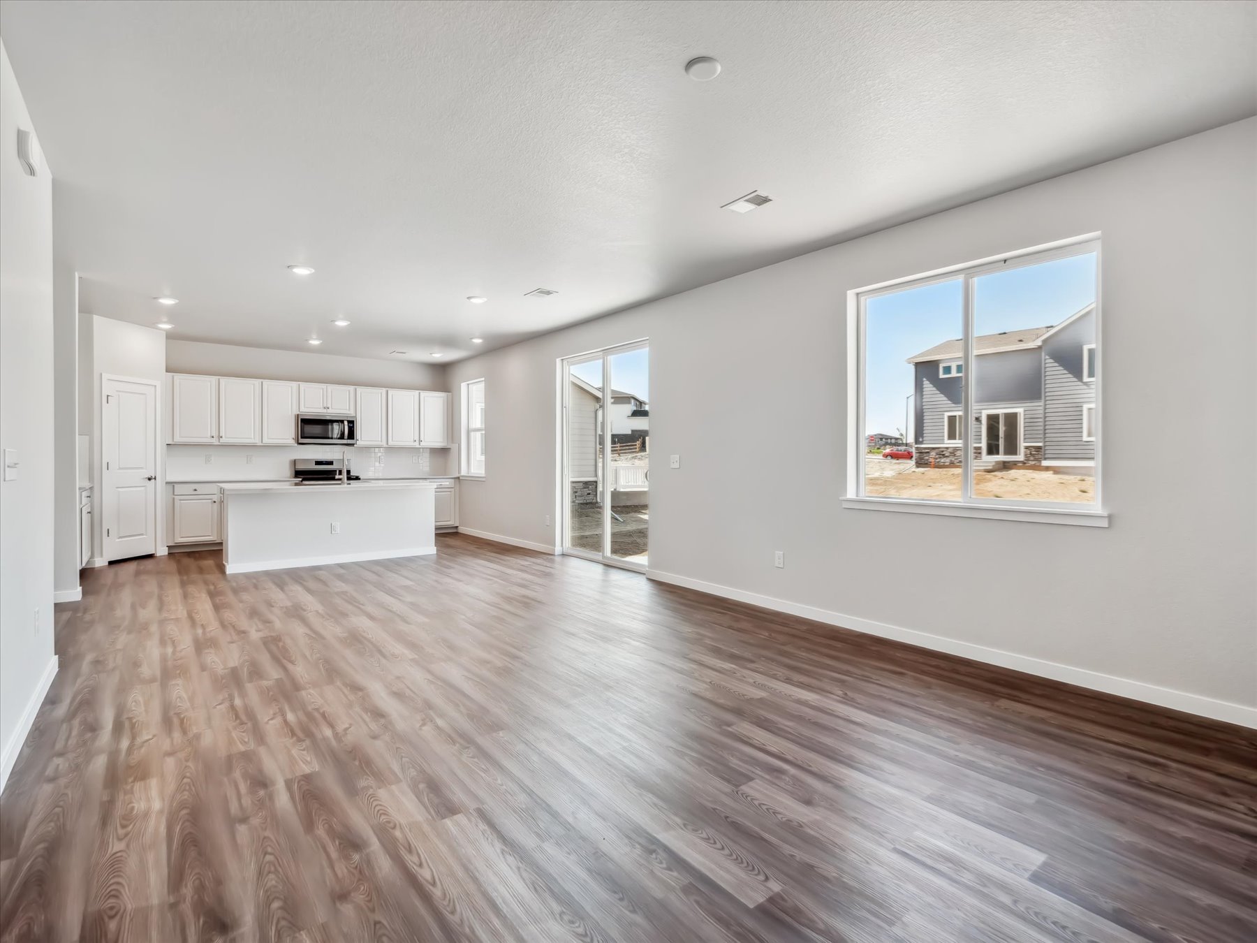 A large empty living room.