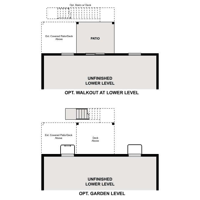 Diagram, engineering drawing. Platte Floorplan, Basement Options