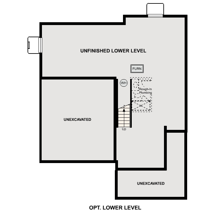 Diagram, schematic. Powell Floorplan, Basement Option