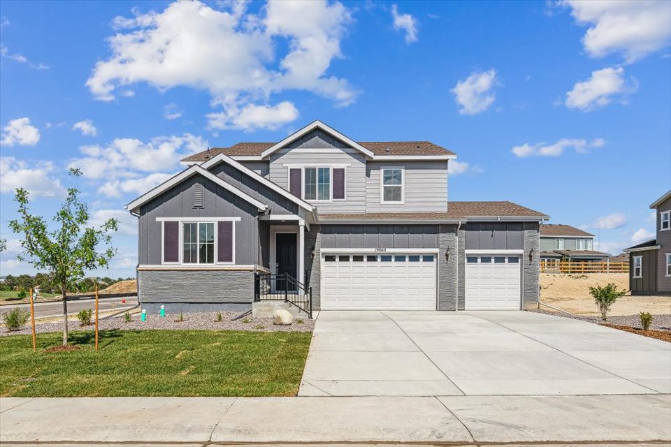 A house with a garage.