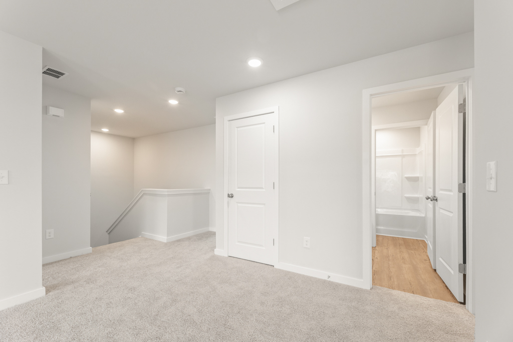 A room with white doors.