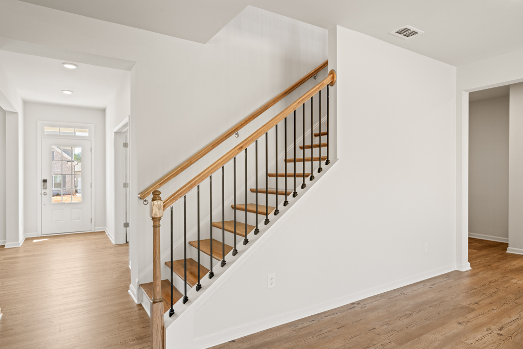 A staircase in a house.