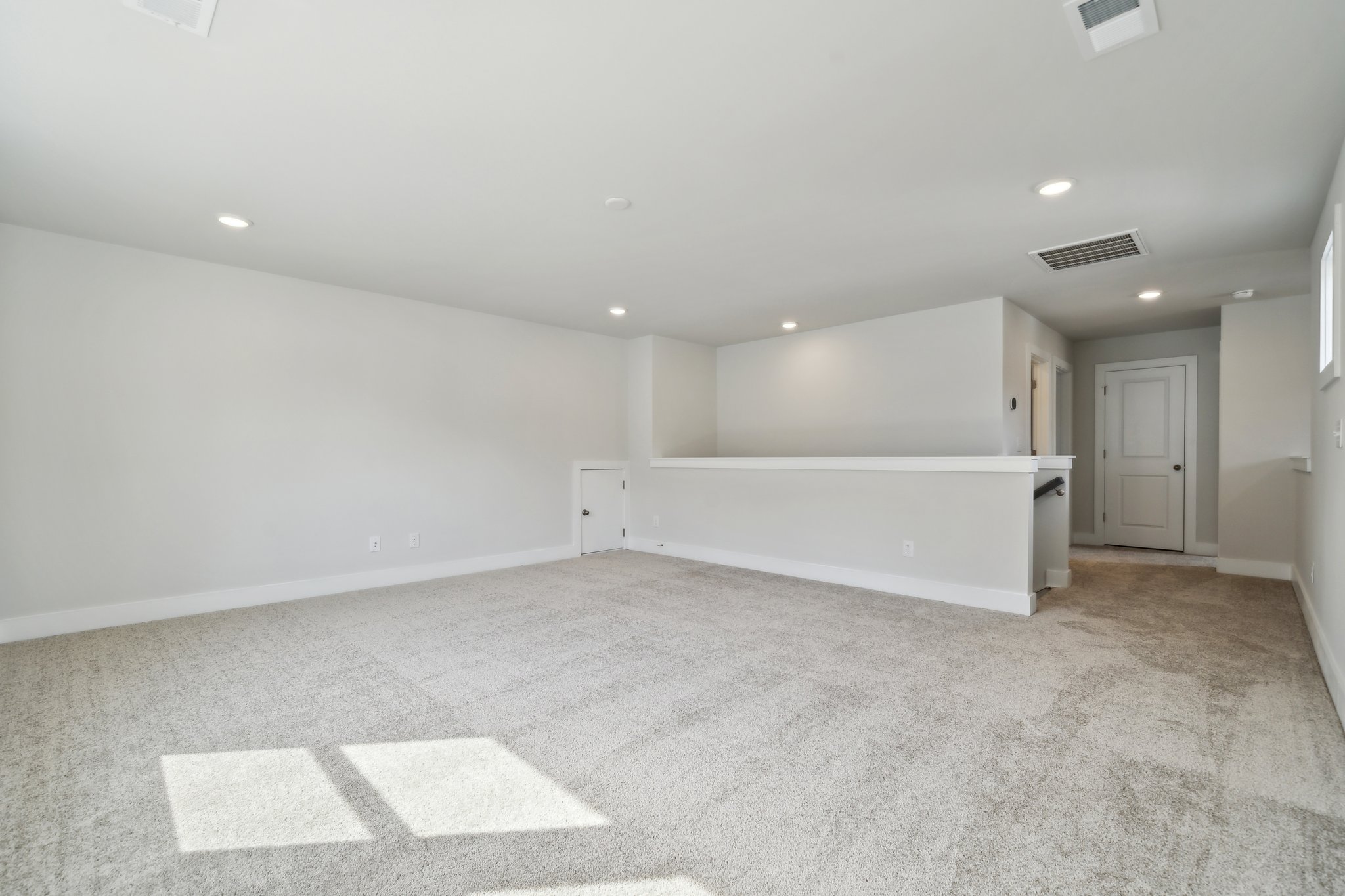 A room with white walls.