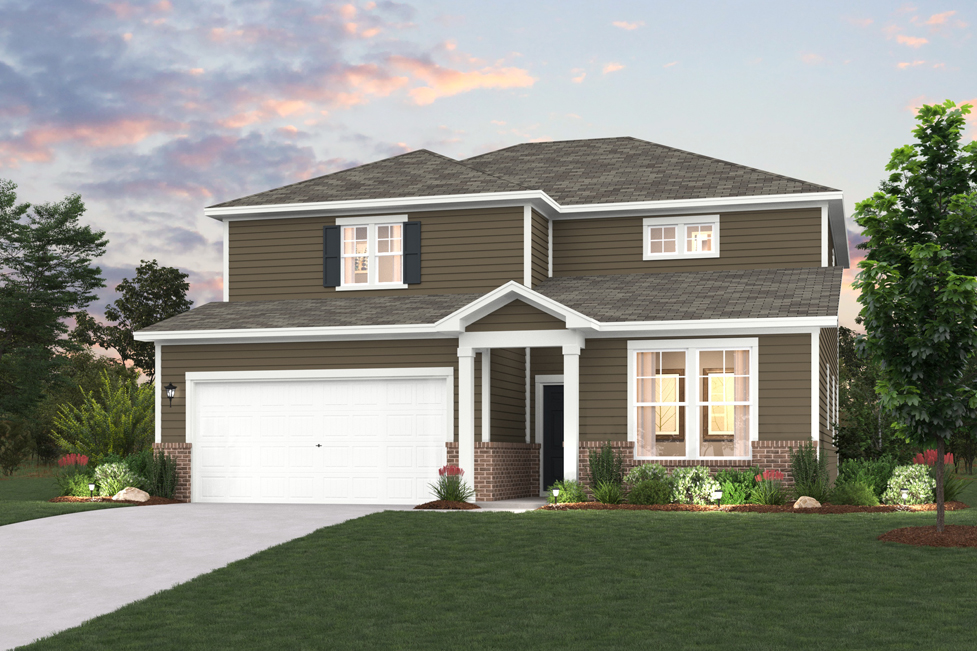 A house with a garage.