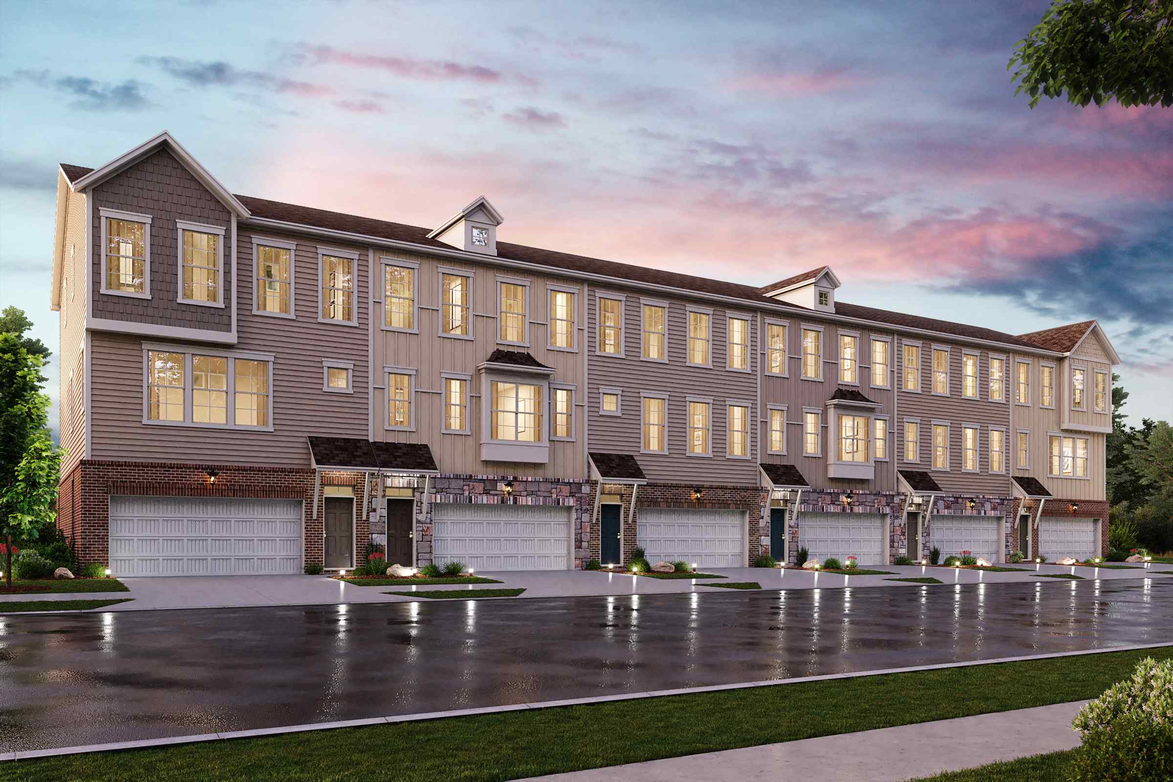 A large building with many windows.