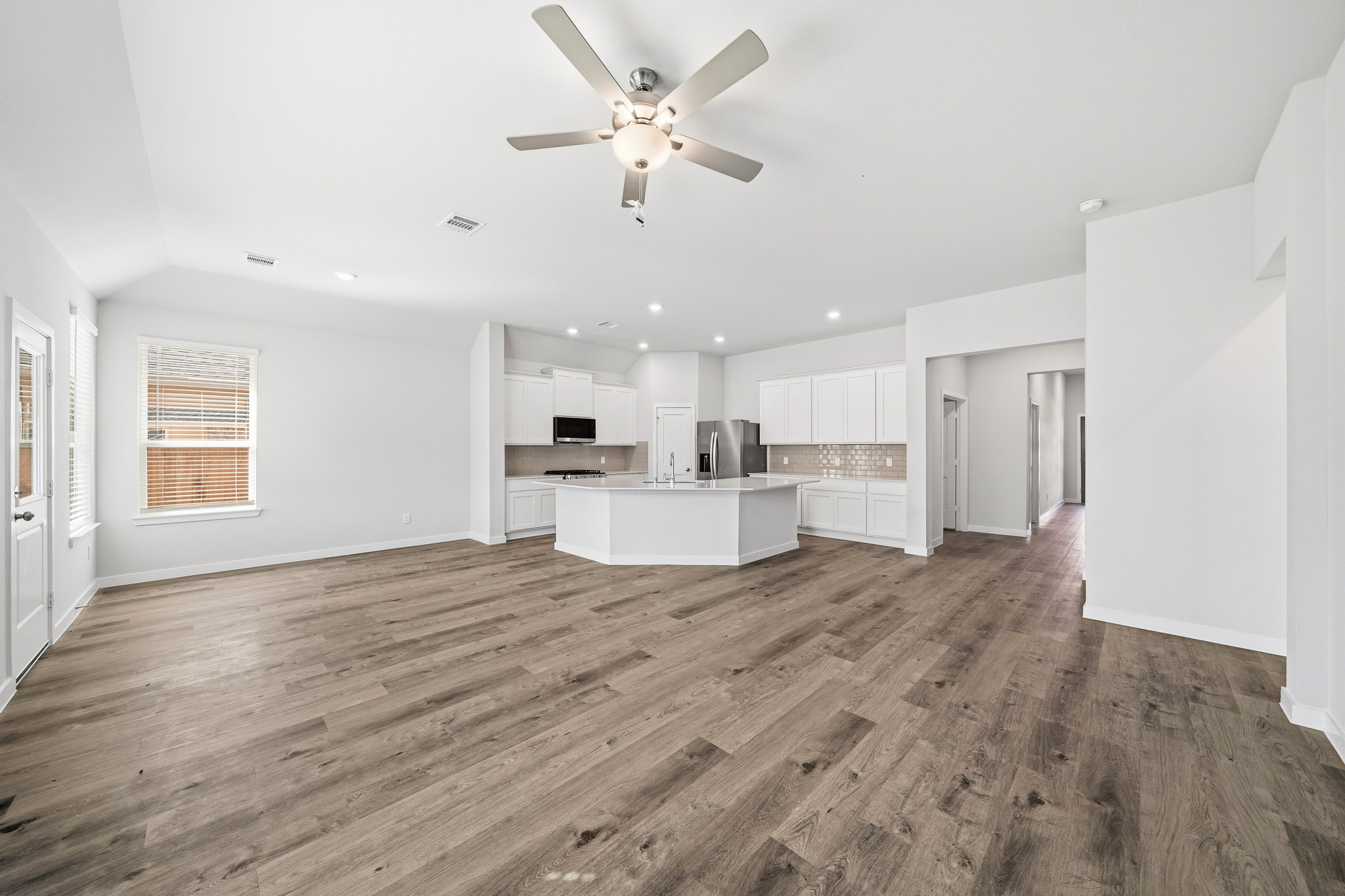 A large empty kitchen.