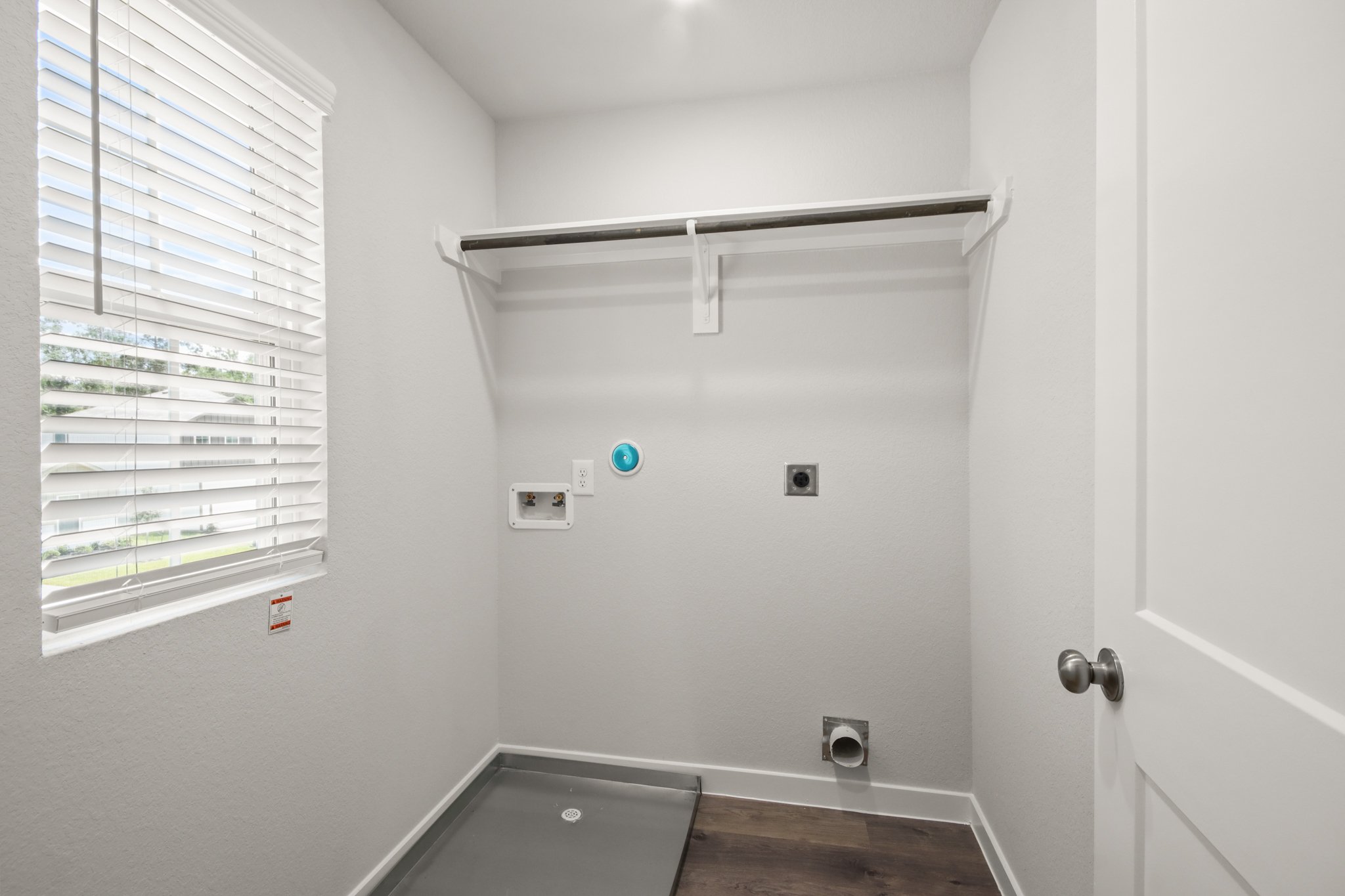 A shower with a window.