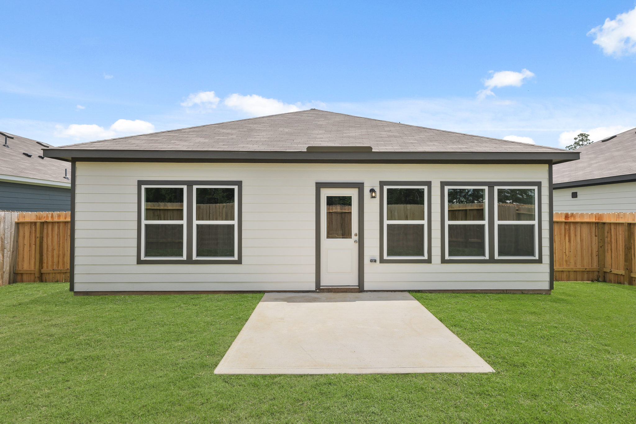 A house with a large yard.