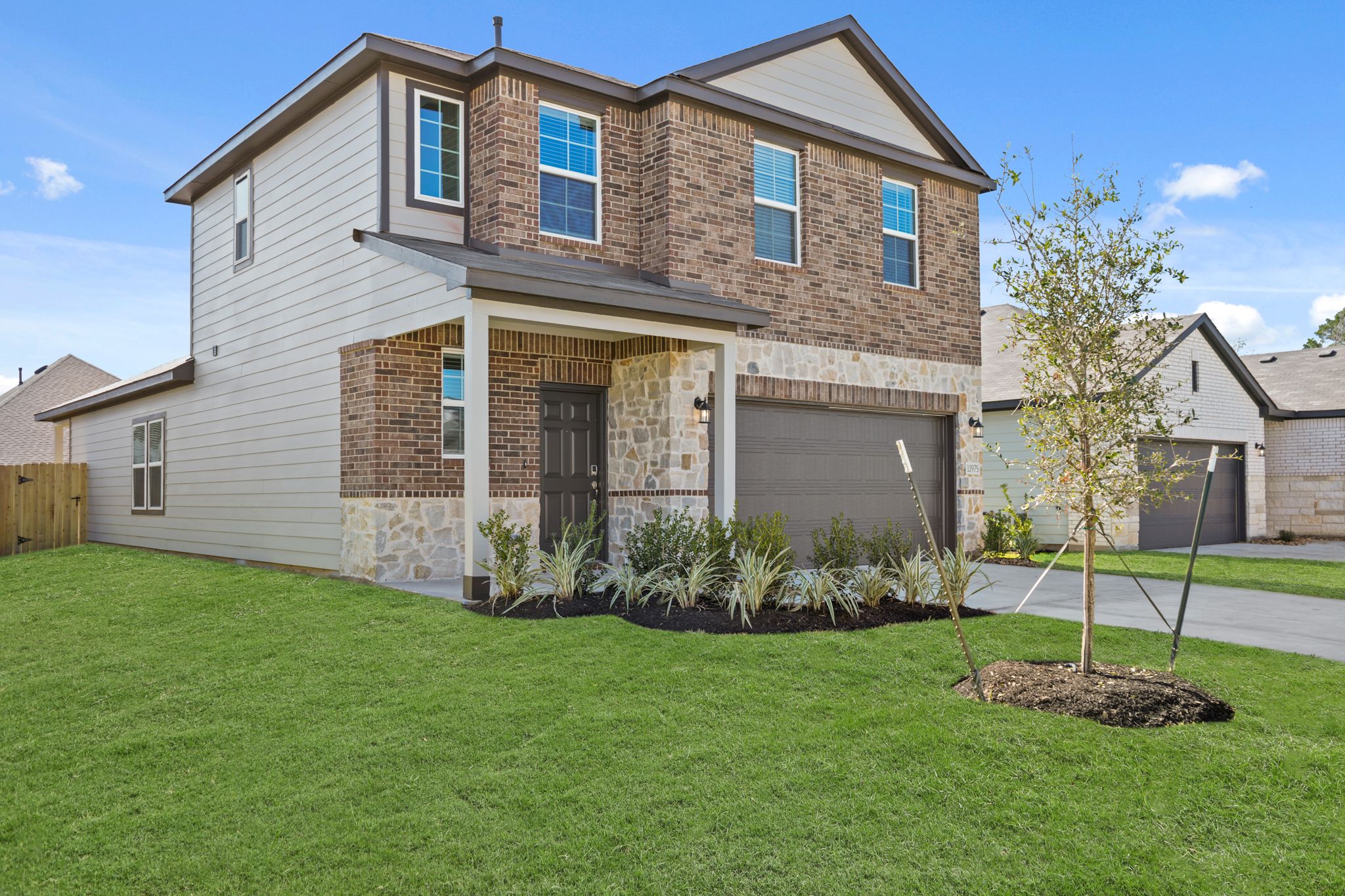 A house with a yard.
