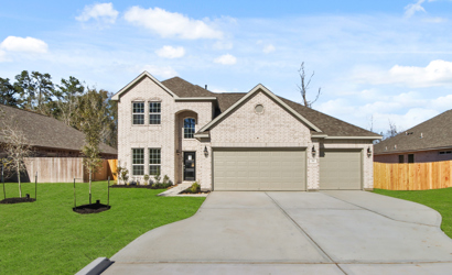 A house with a driveway.