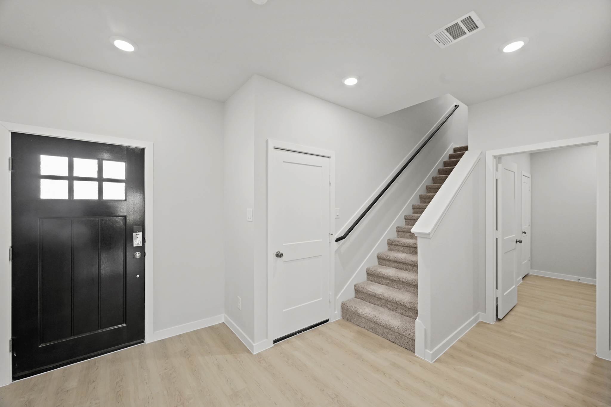 A staircase in a house.