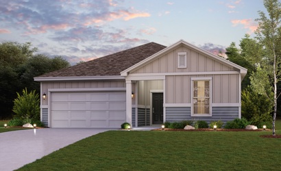 A house with a lawn.