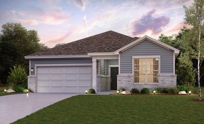 A house with a garage.
