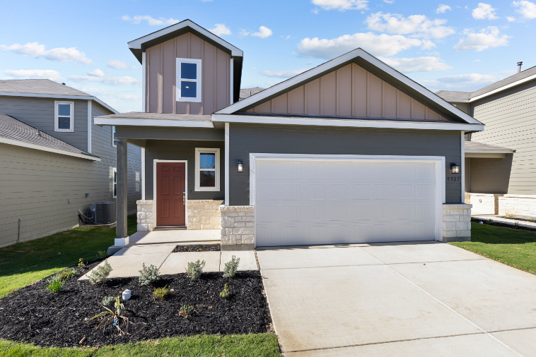 A house with a garage.