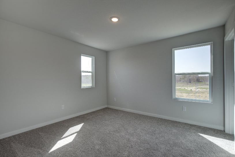 A room with windows.