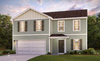 A house with a garage.